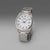 SEIKO Herrenarmbanduhr, silbernes Edelstahlband, rundes weißes Zifferblatt mit Datumsfenster