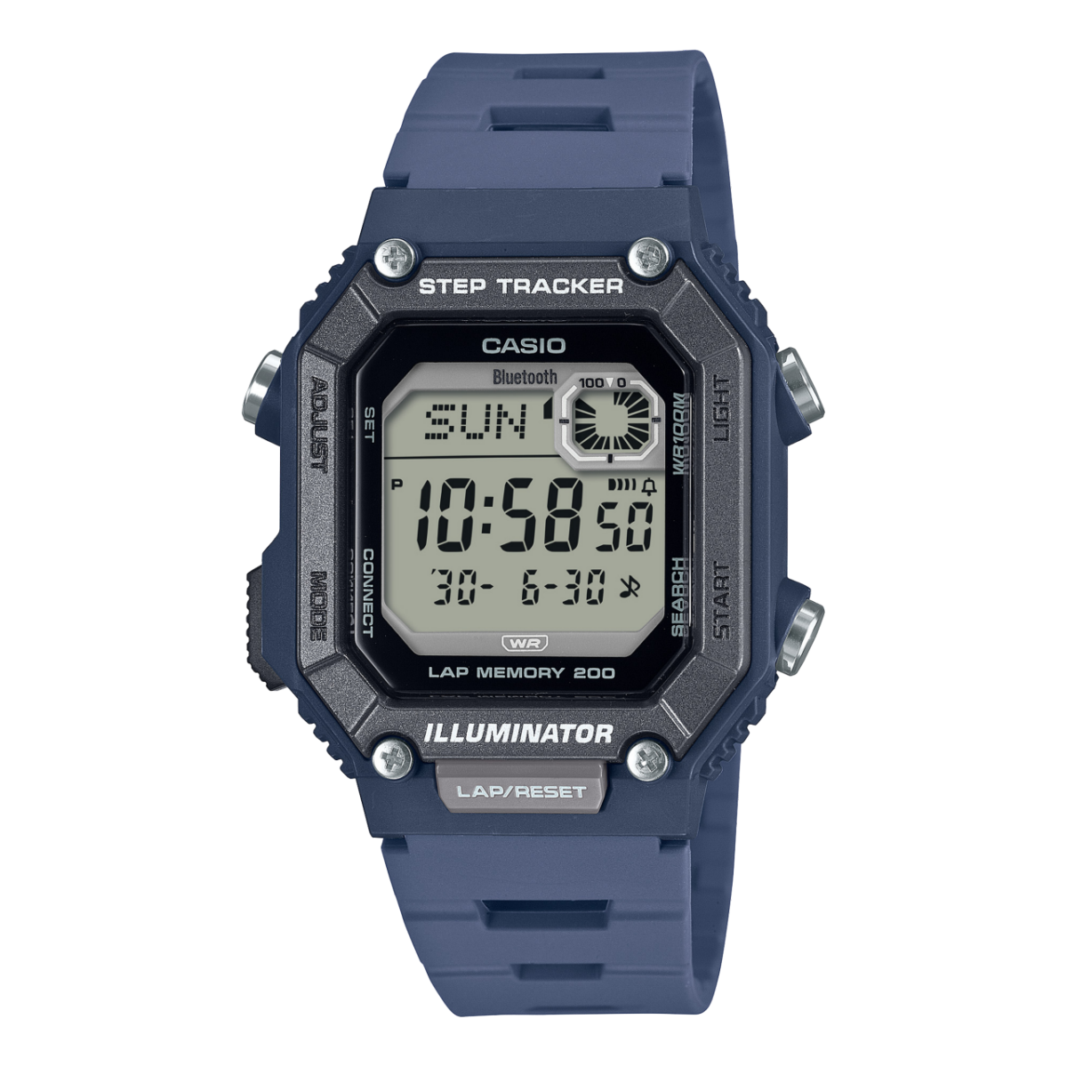 Casio WS-B1000-2AVEF Herren Armbanduhr Blau • Bluetooth Schrittzähler • 10 ATM Wasserschutz