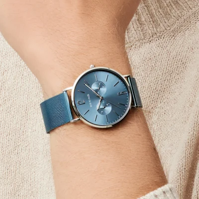 Bering Classic 14240-809 Herrenuhr • Kratzfestes Saphirglas • Feines Milanaise-Armband