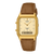 Casio Vintage AQ-230EGL-9AEF Armbanduhr Gold • Analog-Digital • Echtlederarmband