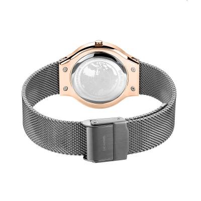 Bering Classic 12131-369-GWP Damenuhr • Kratzfestes Saphirglas • Feines Milanaise-Armband