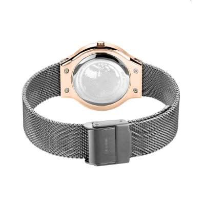 Bering Classic 12131-369-GWP Damenuhr • Kratzfestes Saphirglas • Feines Milanaise-Armband