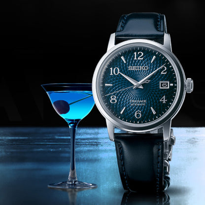 Seiko Presage SRPE43J1 Uhr • Automatik • Blaues Cocktail-Zifferblatt