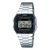 Casio Collection A163WA-1QES Digitaluhr Silber • Edelstahlarmband • Retro-Design