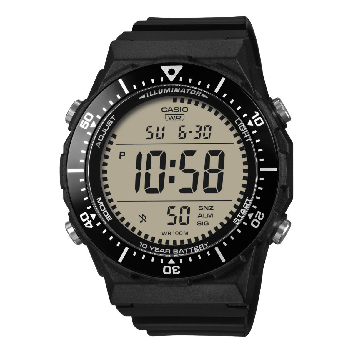 Casio Timeless AE-1700H-1AVEF Armbanduhr Schwarz • 100 m Wasserdicht • 10-Jahres-Batterie