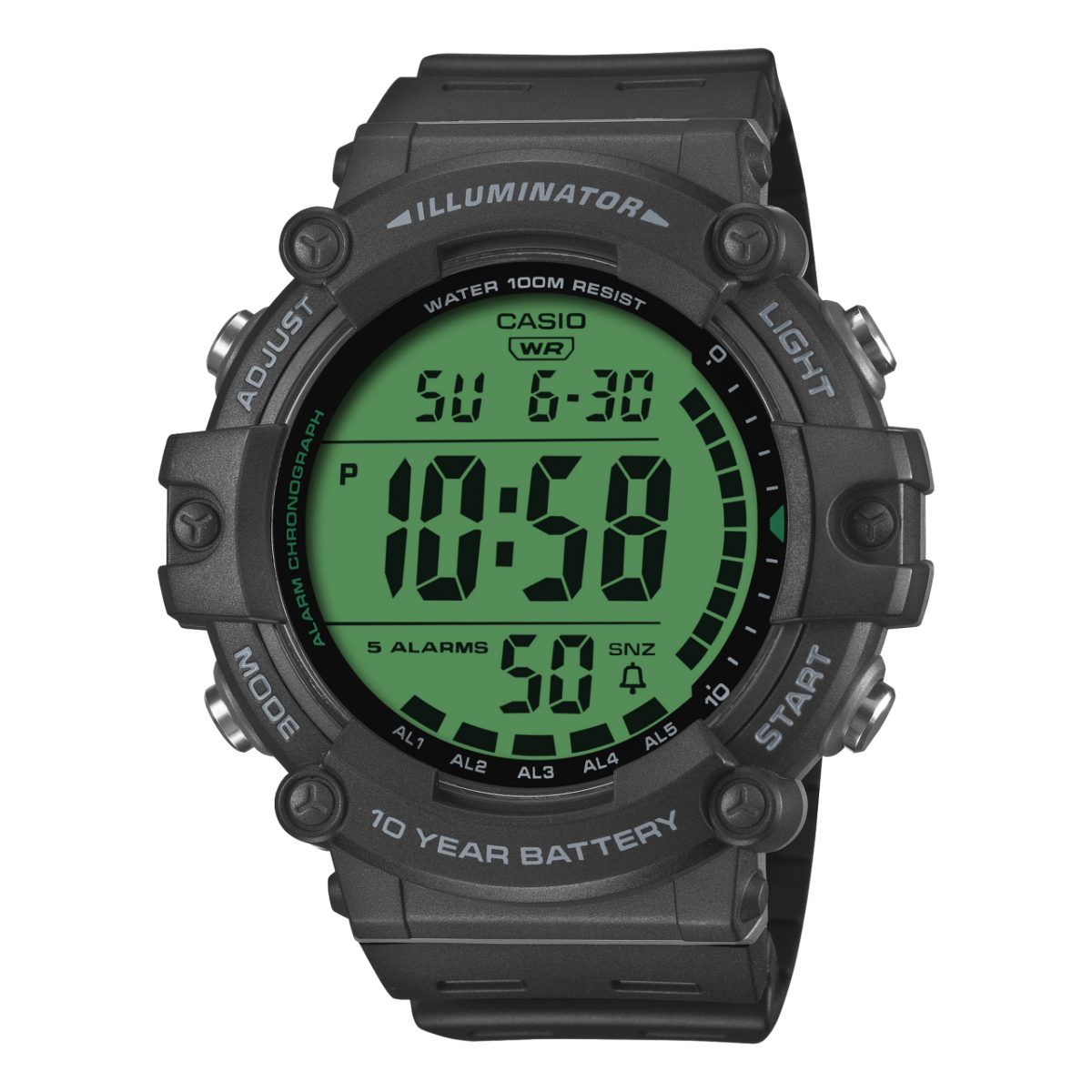 Casio Timeless AE-1500WHC-1AVEF Armbanduhr Schwarz • 100 m Wasserdicht • 10 Jahre Batterie