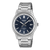 Herrenarmbanduhr Edifice mit blauem Zifferblatt und silbernem Edelstahlarmband