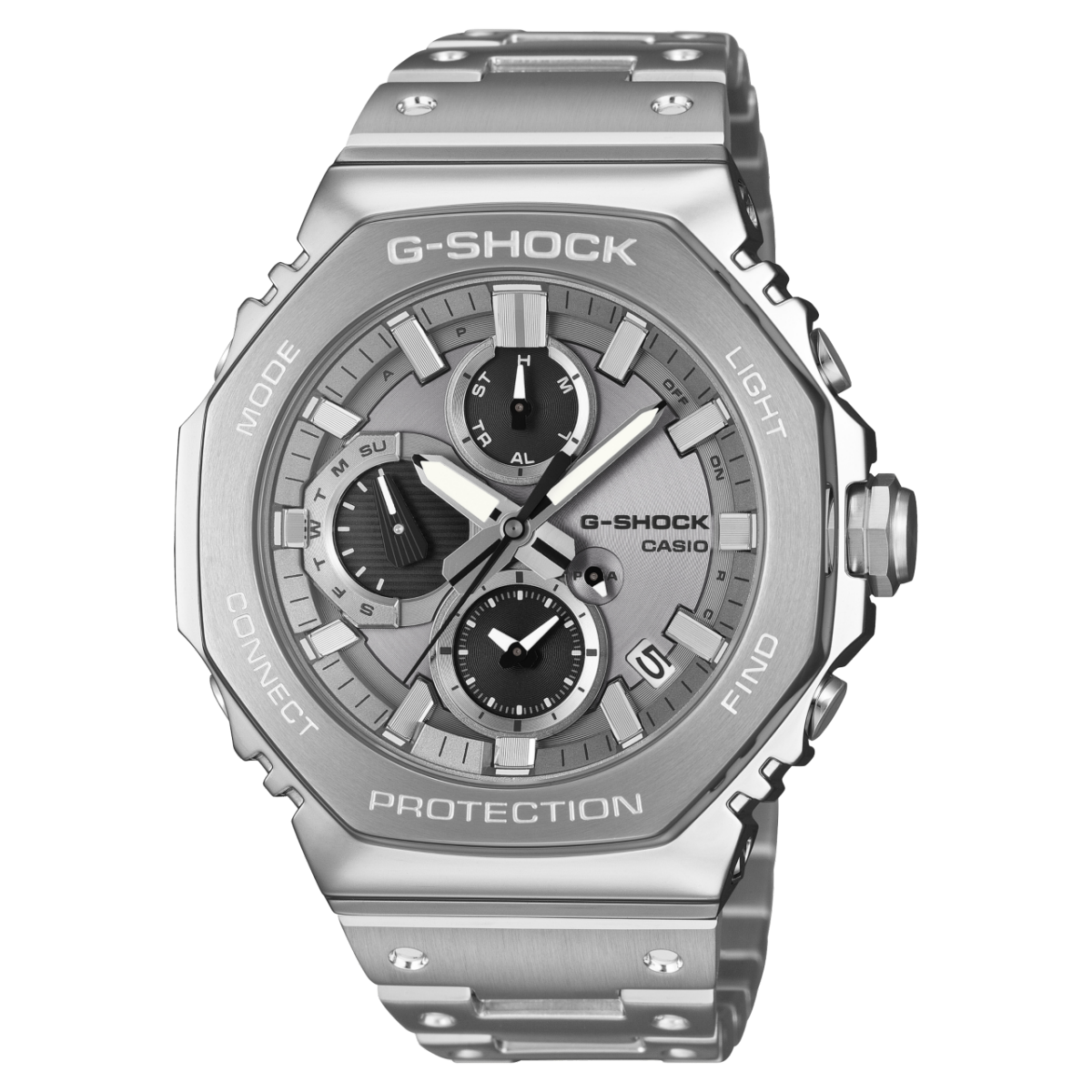 Casio G-Shock GMC-B2100ADS-1AER Herrenuhr Silber/Schwarz • Tough Solar • Bluetooth Smartphone-Link