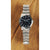 Seiko 5 Sports Herrenarmbanduhr mit schwarzem Zifferblatt und Stahlarmband
