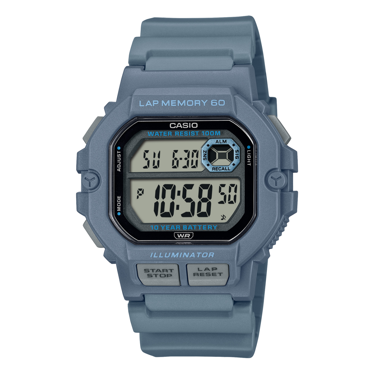 Casio Timeless WS-1400H-2AVEF Herrenuhr • 60-Rundengedächtnis • 100 m Wasserdicht
