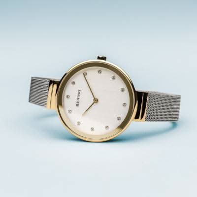 Bering Classic 12034-000 Damenuhr • Kratzfestes Saphirglas • Feines Milanaise-Armband
