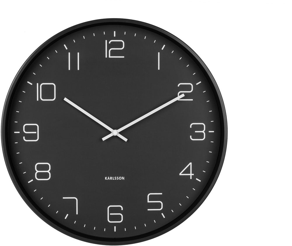 Karlsson Wanduhr 40x40x4,5 cm Metall • Modernes Design • Geräuschlos