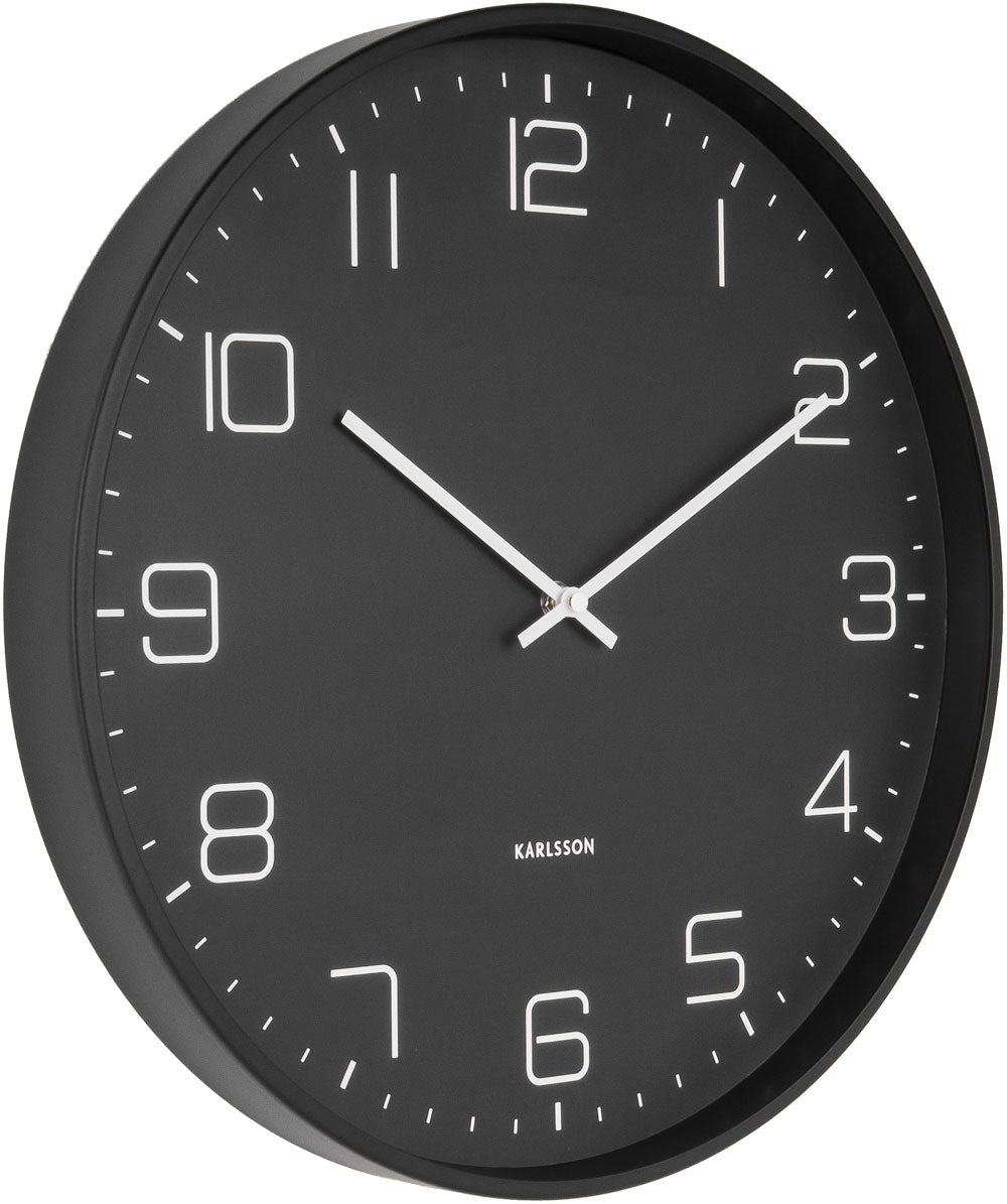 Karlsson Wanduhr 40x40x4,5 cm Metall • Modernes Design • Geräuschlos