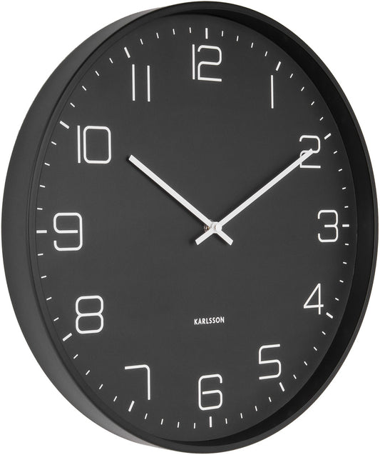 Karlsson Wanduhr 40x40x4,5 cm Metall • Modernes Design • Geräuschlos