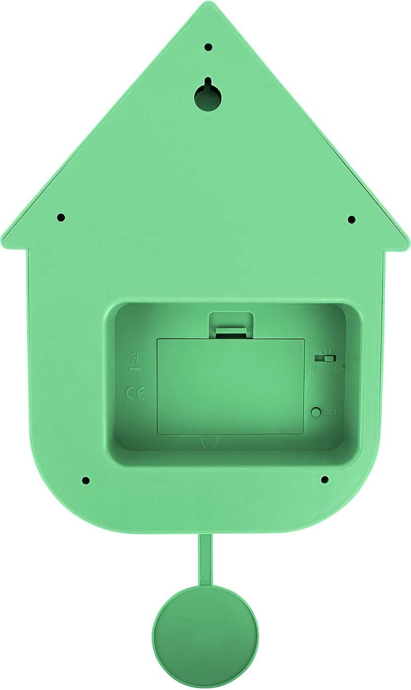 Karlsson Wanduhr 41x21,5x8,5 cm Kunststoff • Moderne Kuckucksfunktion • Automatische Nachtabschaltung