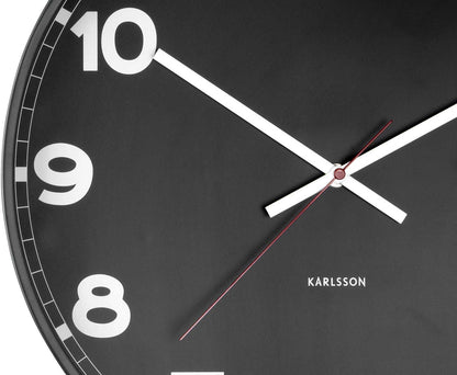 Wanduhr, modern, 40,6 cm Durchmesser - Karlsson Modell: KA5847BK