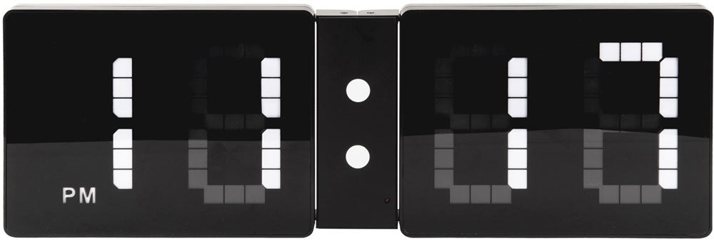 Karlsson Wanduhr 20x60x4 cm Kunststoff • Modernes Flip-Design • Klare digitale Zeitanzeige