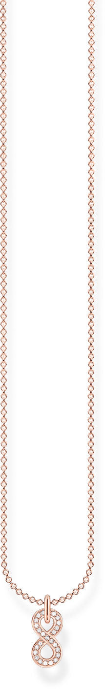 Halskette mit Infinity Anhängern - 750 Roségold Vergoldung