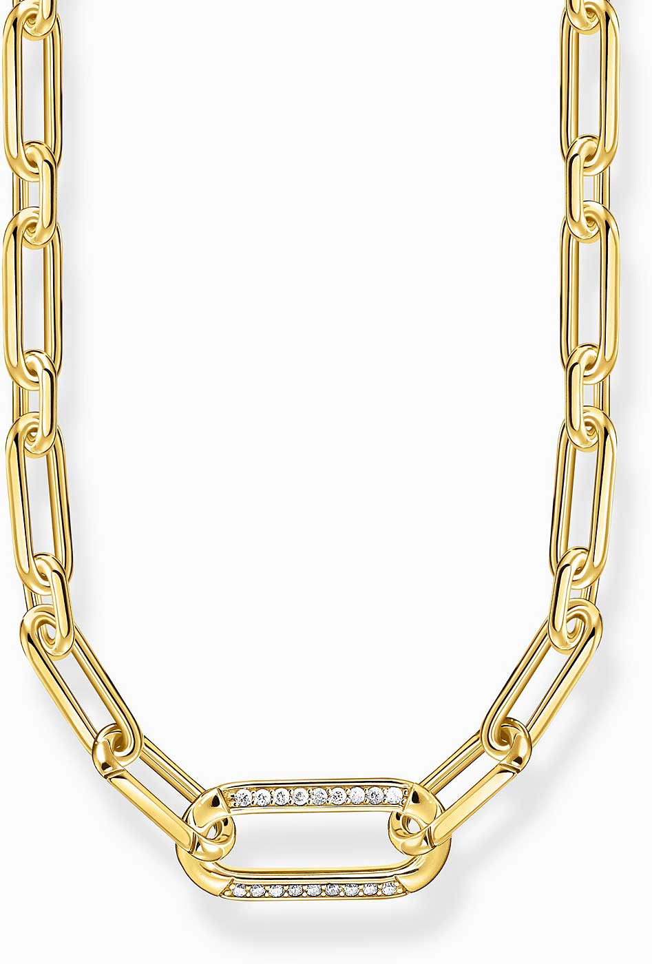 Collier Gliederkette mit steinbesetztem Ankerelement - Thomas Sabo Modell: KE2110-414-14