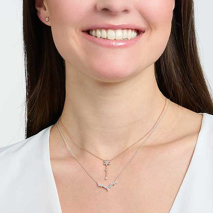 Halskette Eiskristalle mit weißen Steinen - 925 Sterling Silber