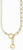 Goldfarbener Collier aus Kette mit Perlen und zwei Verschlüssen, Kettenringe