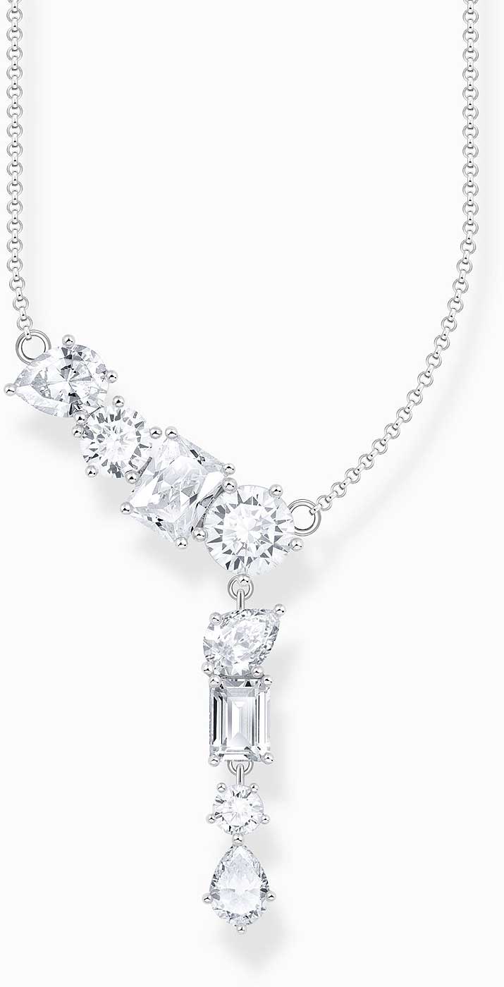 Y- Halskette mit Steinen besetzt Mismatch-Optik - Thomas Sabo Modell: KE2194-051-14