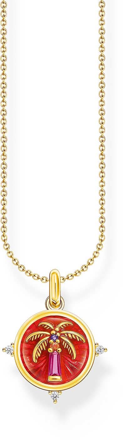 Halskette mit rundem Palmen Anhänger - Thomas Sabo Modell: KE2204-471-7