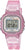 Casio Damenuhr im Retro-Look mit digitalem Display, pinkem Kunststoffarmband