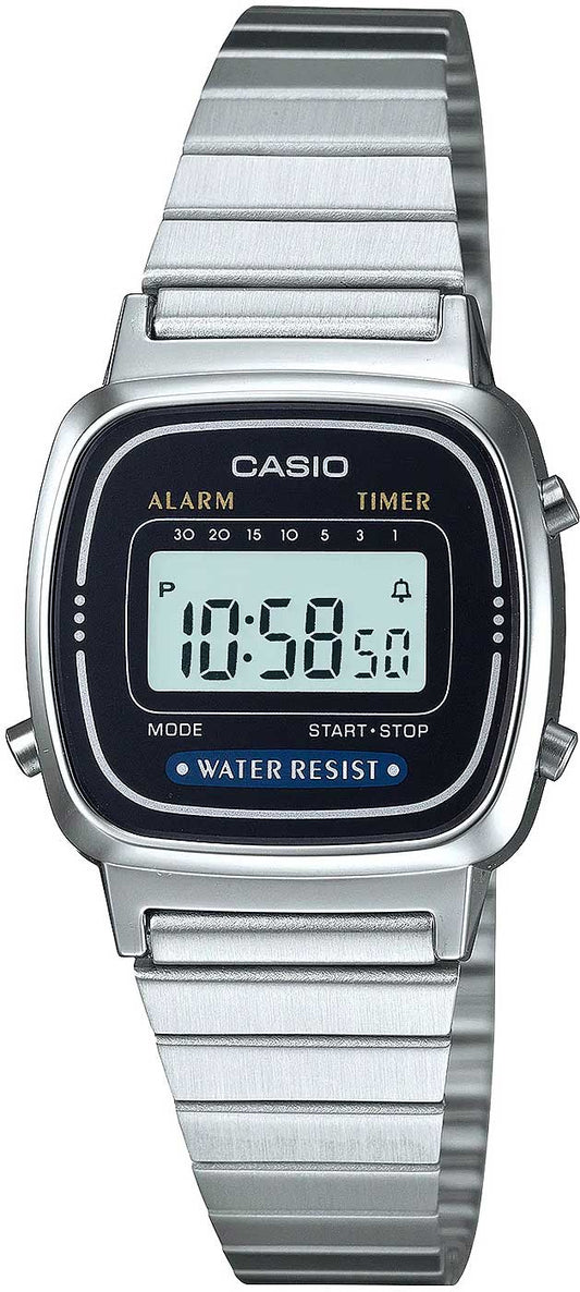 Casio Vintage LA670WEA Damen Uhr • Digitales Quarzwerk • Faltschließe
