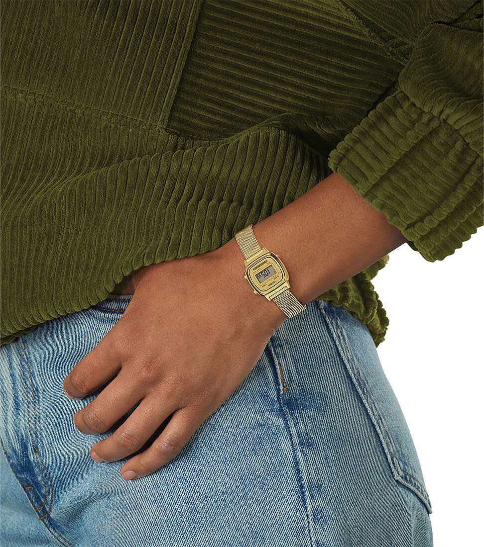 Casio Vintage LA670WEMY-9EF Uhr • Milanaiseband • Gold-Design