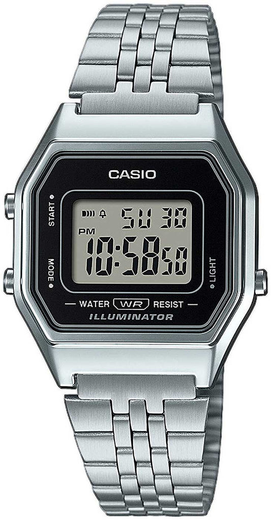 Casio Vintage LA680WEA-7EF Unisex Uhr • Edelstahlarmband • Stoppuhr