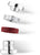Edelstahl-Charm-Details: silberner Ring mit Strass und rotem geflochtenem Band