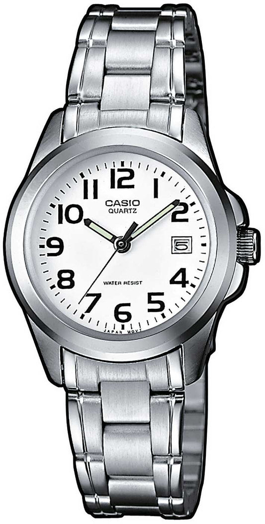 Casio Collection LTP-1259PD-7BEG Damenuhr • Elegante Datumsanzeige • Edelstahl-Design