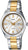 Casio Damenuhr: silber-goldfarbenes Metallband, weißes Zifferblatt, Datumsanzeige