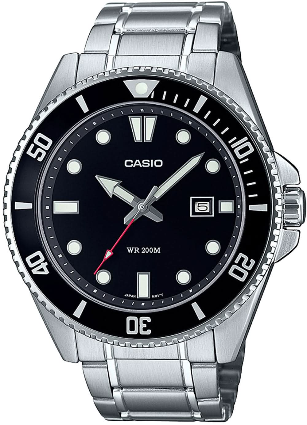 Casio Collection MDV-107D-1A1VEF Men's Watch • Sporty Diver Design • 20 Bar Water Resistance