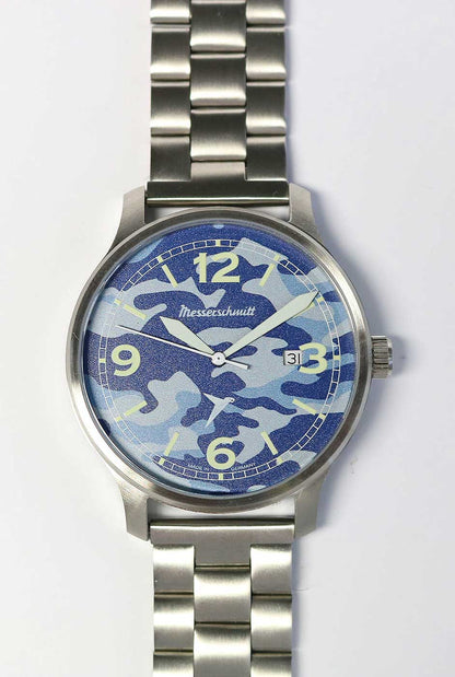 Messerschmitt ME-42N-MB Herren Uhr • Quarz • Camouflage Blau