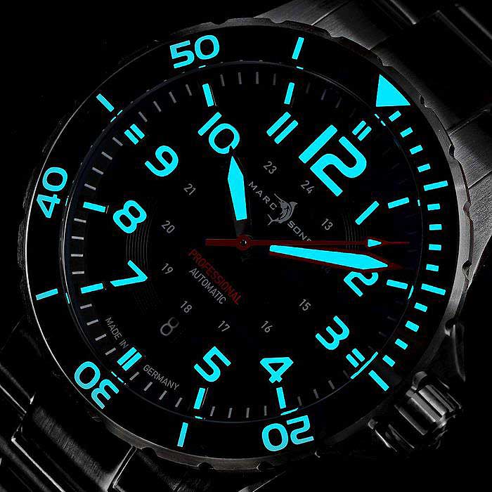 Black Ceramic Taucheruhr - Marc and Sons Modell: MSD-050-01-S