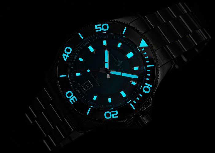 Yellow Black Ceramic Taucheruhr - Marc and Sons Modell: MSD-050-06-S