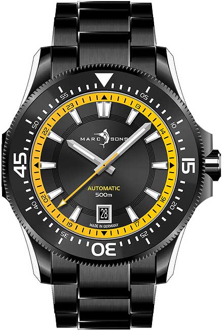 Marc & Sons Military Diver MSD-051-13 Herren Uhr • Automatik • Saphirglas