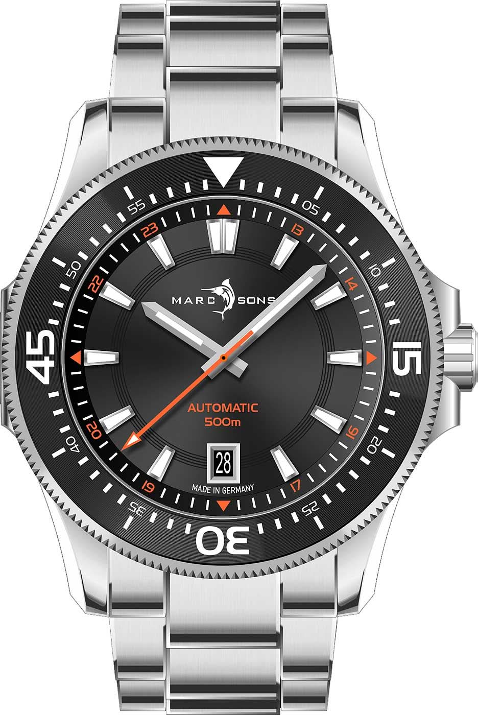 Marc and Sons Military Diver MSD-051-14S Herrenuhr • 500m Wasserdicht • Sellita SW200