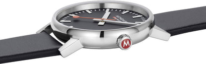 Mondaine evo2 MSE.43120.LB Herren Uhr • Schweizer Bahnhofsuhr Design • Saphirglas