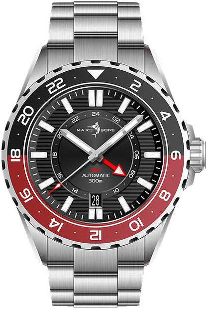 Marc & Sons  GMT II MSG-008-04 Herren Uhr • Automatikwerk • Saphirglas