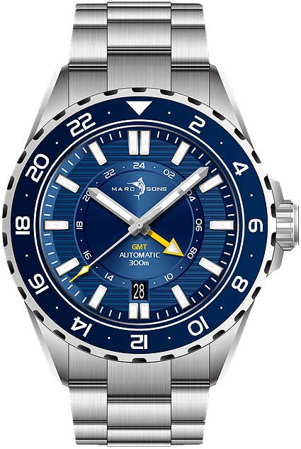 Marc & Sons GMT II MSG-008-06 Herren Uhr • Automatik • Saphirglas