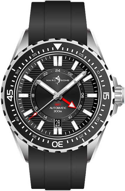 Marc & Sons  GMT II - D MSG-008-09 Herren Uhr • Automatikwerk • Saphirglas