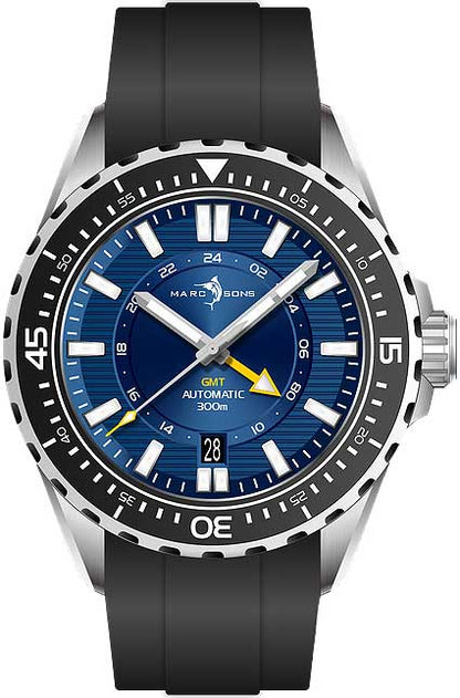 Marc & Sons GMT II MSG-008-10 Herren Uhr • Automatik • GMT • 30 bar