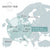 Funk-Zonenkarte Europa mit Master Time-Logo und markiertem Signalbereich