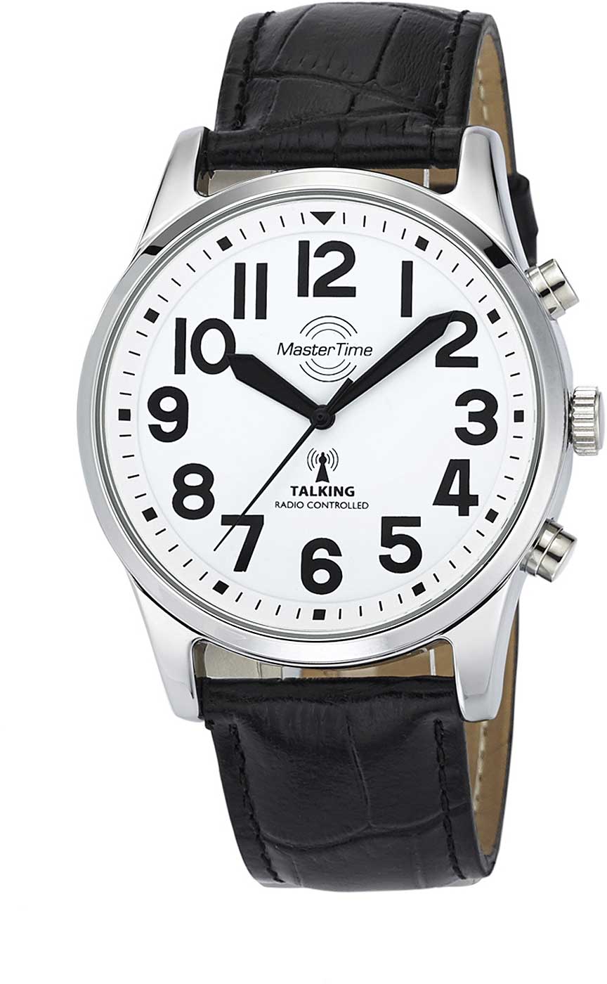 Master Time Talking Watches MTGA-10690-60L Herren Uhr • Funk • Sprechende Zeitanzeige