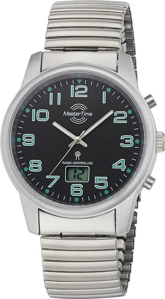 Master Time Basic MTGA-10763-22Z Herren Uhr • Funktechnologie • Datumsanzeige