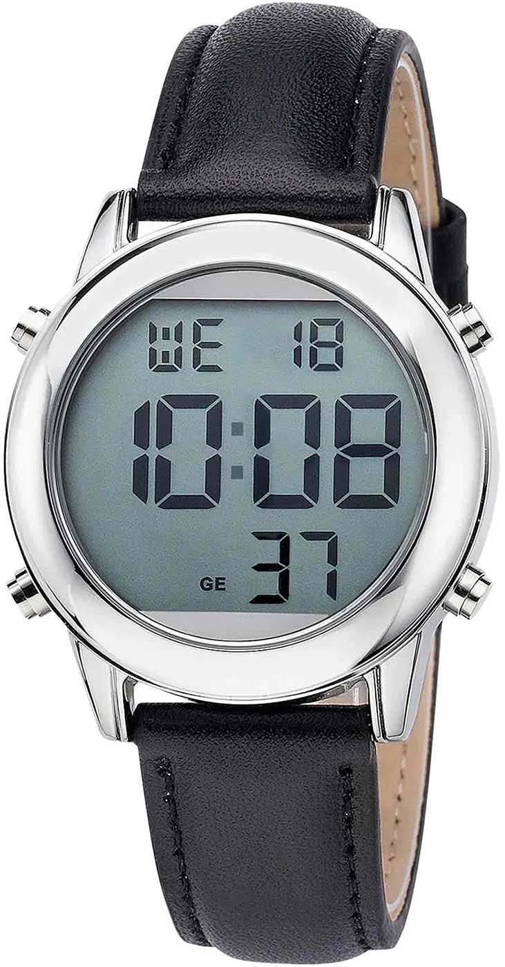 Master Time Sprechende Funkuhr MTGA-10811-85L Herrenuhr • Zeitansage • Funkpräzision