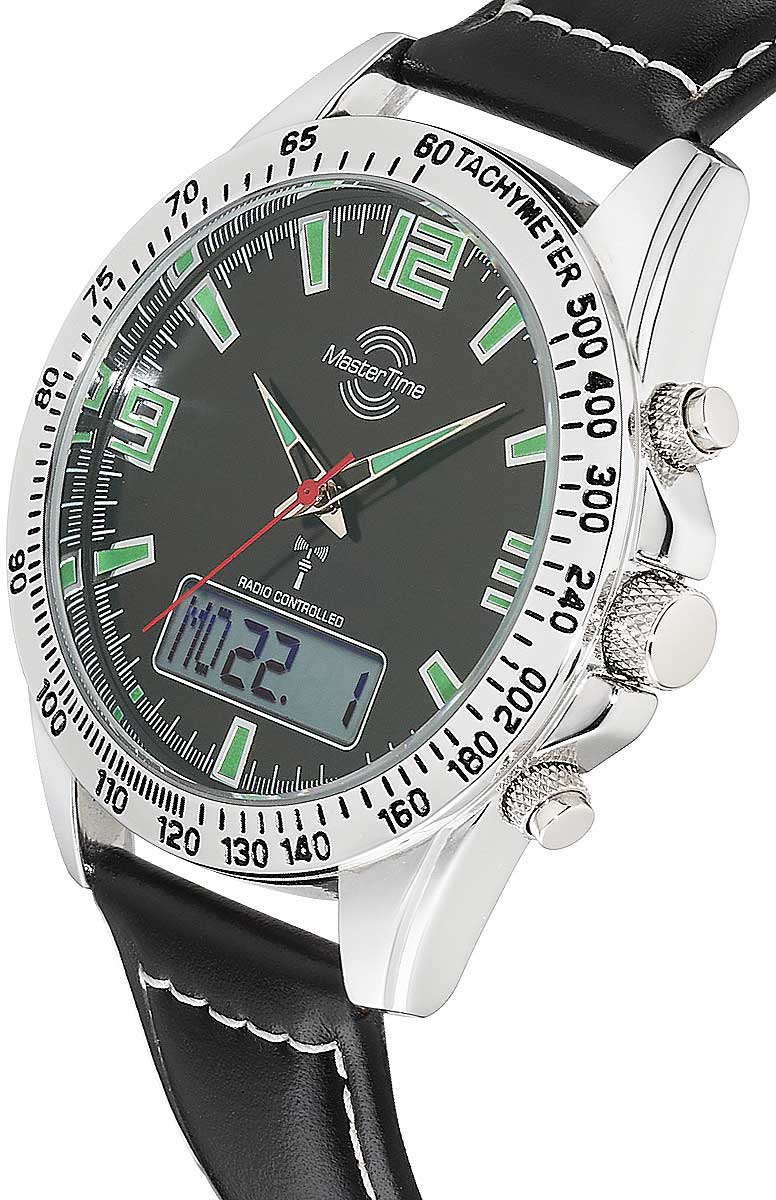 Master Time Sporty Big Date MTGA-10873-22L Herren Uhr • Präzise Funksteuerung • Ewiger Kalender